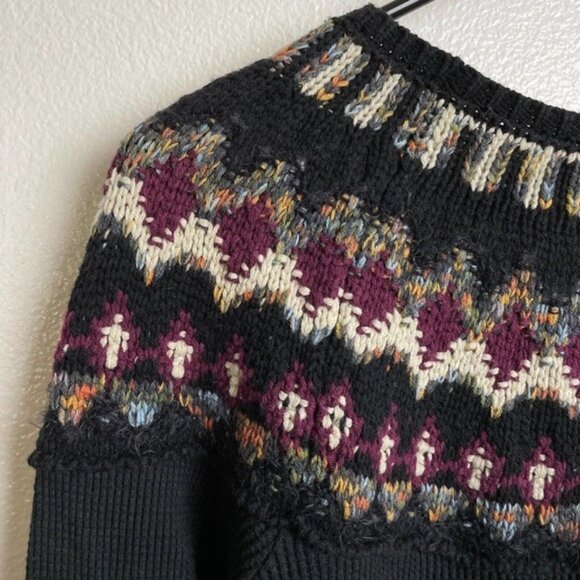 Free People Mandala Swit Thermal Top – Black with Multicolor Stitching – Size S - Picture 8 of 9